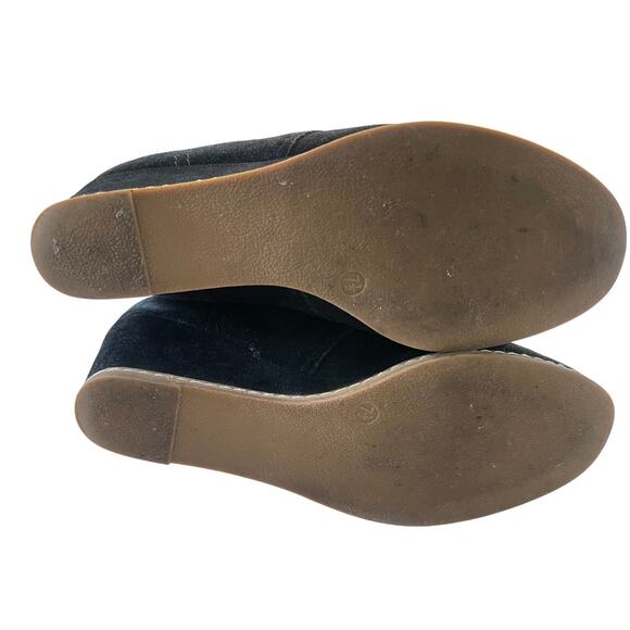 Bjorndal Black Wedge Bootie Boots Shoes Suede Size Women's 7.5 - Picture 6 of 7